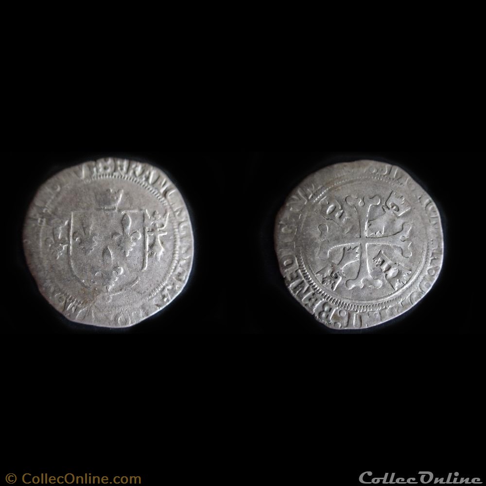 BLANC A LA COURONNE FRANCOIS I 1515 NANTES monnaie france royale blanc a la couronne francois i 1515 nantes
