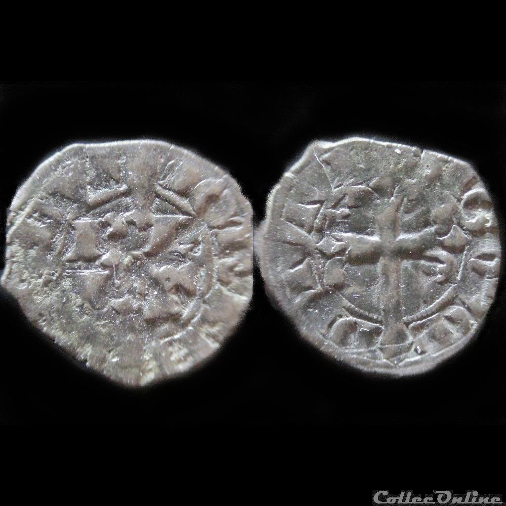 DOUBLE TOURNOIS JEAN III DE 1337-1340 monnaie france feodale double tournois jean iii de 1337 1340