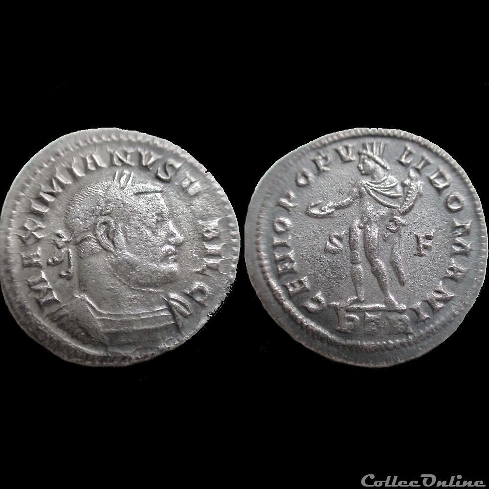 FOLLIS GALERE 303 305 TREVES PTR S/F monnaie antique av jc ap romaine follis galere 303 305 treves ptr s f