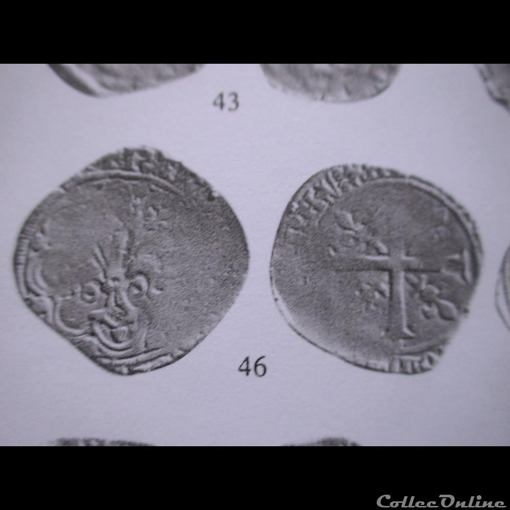 GROS A LA PATTE D'OIE CHARLES DE BLOIS 1358 monnaie france feodale gros a la patte oie charles de blois 1358