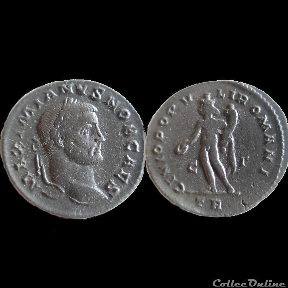 FOLLIS GALERE TREVES TR C/r monnaie antique av jc ap romaine follis galere treves tr c r
