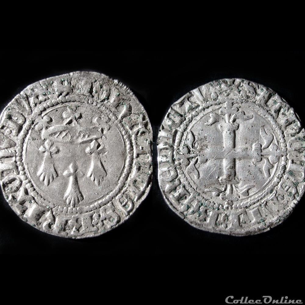 FLORETTE JEAN V 1417 VANNES monnaie france feodale florette jean v 1417 vannes