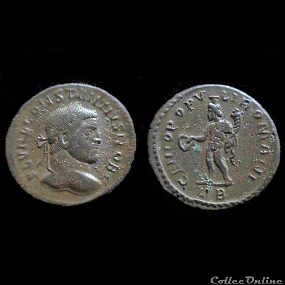 FOLLIS CONSTANCE I CHLORE 295 LYON LB monnaie antique romaine follis constance i chlore 295 lyon lb