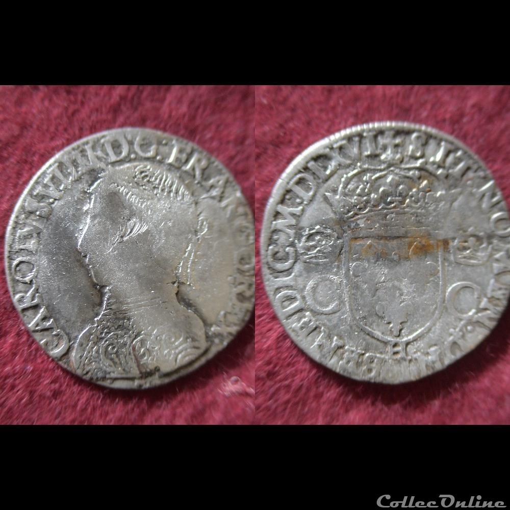 TESTON CHARLES IX 1566 LA ROCHELLE monnaie france royale teston charles ix 1566 la rochelle