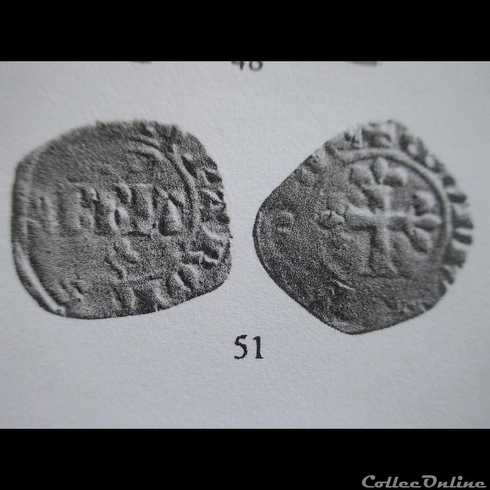DOUBLE-PARISIS CHARLES DE BLOIS 1355 monnaie france feodale double parisis charles de blois 1355