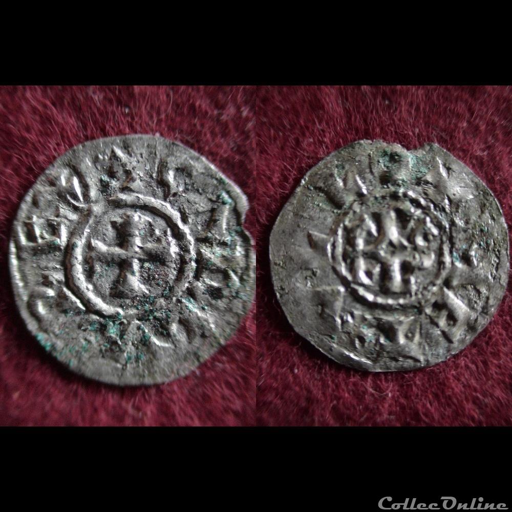 DENIER CHARLES LE CHAUVE MELLE 840-864 monnaie france royale denier charles le chauve melle 840 864