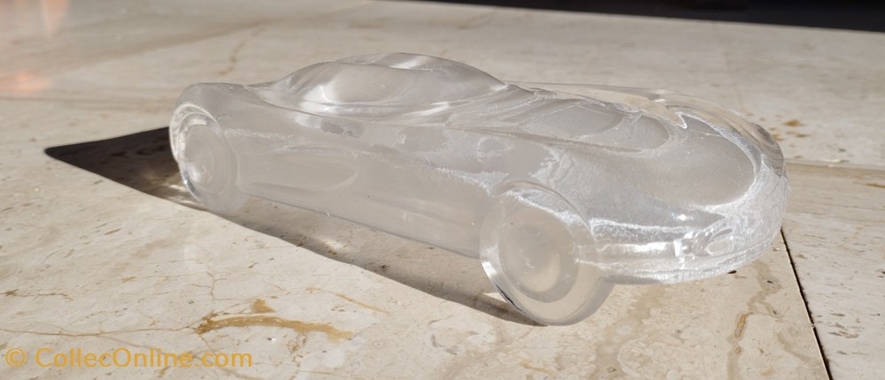 art antiquites verrerie verre moule presse voiture en cristal prototype laguna renault 90s