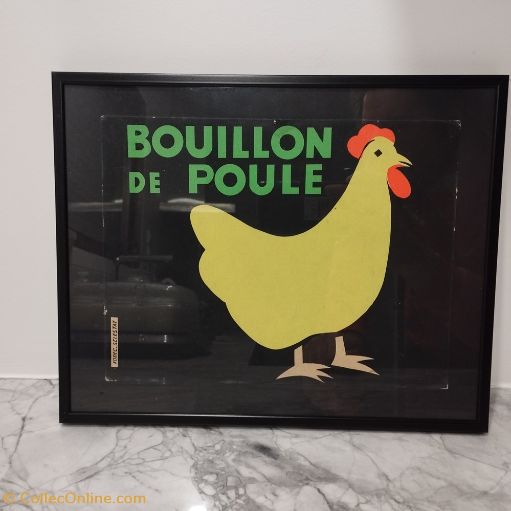 documents anciens affiches affiche cartonnee kodec bouillon de poule