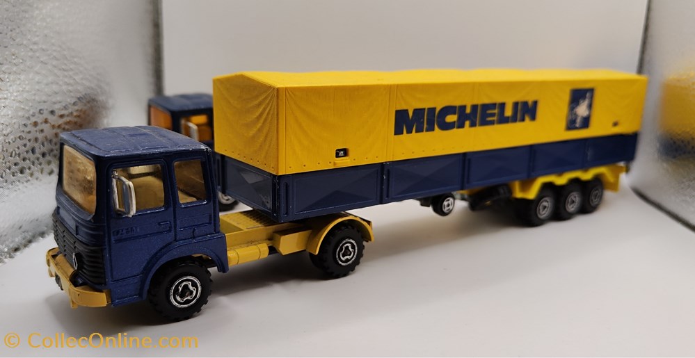 Majorette 3000 - Semi remorque bâché Michelin modeles reduits voitures majorette 3000 semi remorque bache michelin