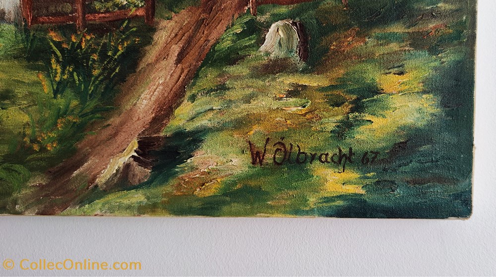 art antiquites peintures dessins 1967 le mont blanc et les chalets