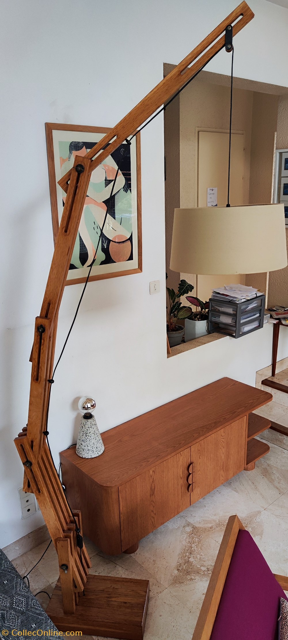 Lampe - Lampadaire d'architecte modulable Daniel Pigeon 2 art antiquites lampe lampadaire architecte modulable daniel pigeon