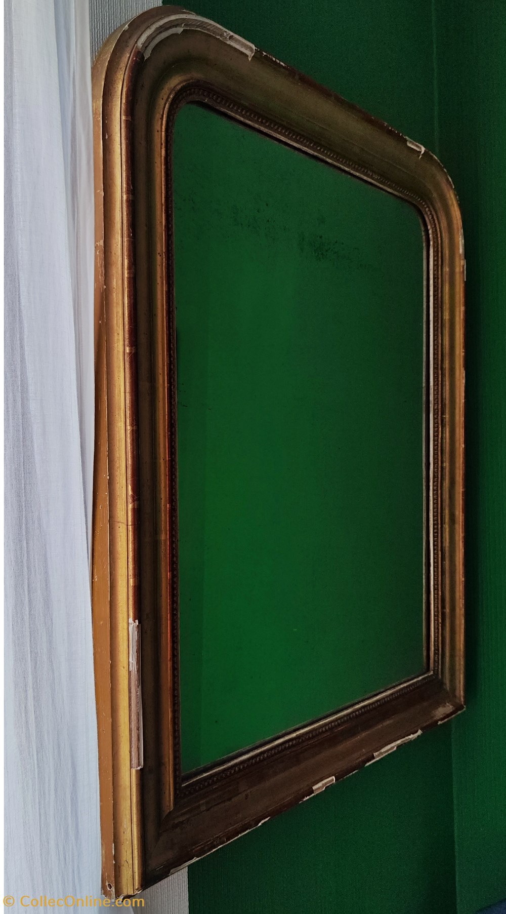 documents anciens affiches miroir trumeau cadre en platre dore