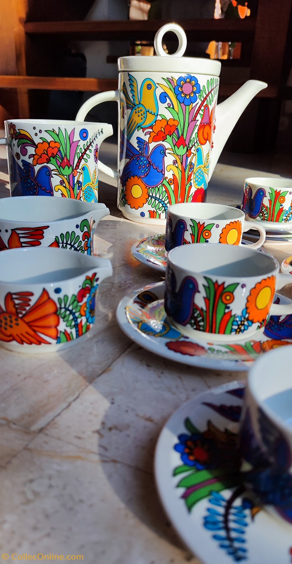 Porcelaine à feu - Service à café Villeroy & Boch modèle Acapulco 2 art antiquites porcelaine a feu service a cafe villeroy boch modele acapulco