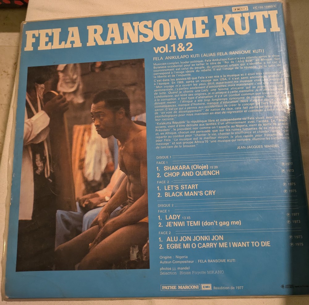 Fela Anikulapo Kuti - Double LP musique instruments disques vinyles fela anikulapo kuti double lp