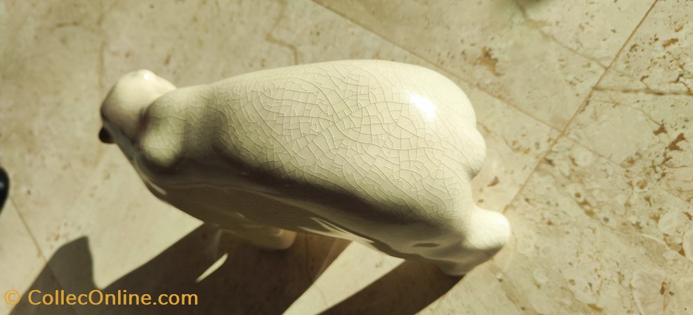 art antiquites ceramiques poteries ceramique craquele naturalisme ours l v ceram