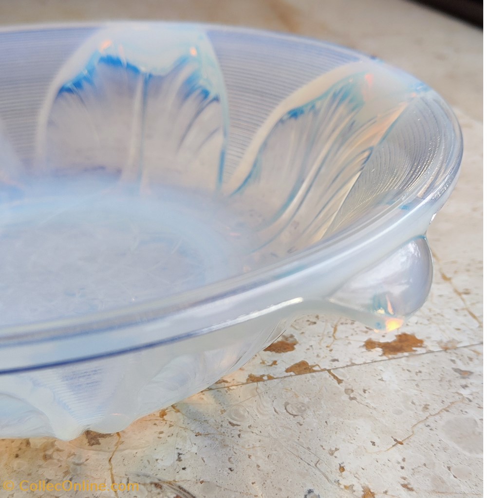 antiquites verre opalescent coupe art deco ezan