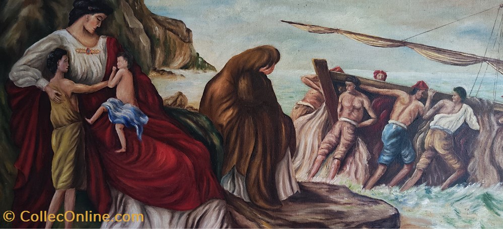 art antiquites peintures dessins 1949 la protectrice des orphelins maritimes