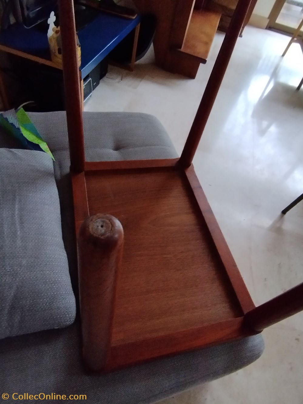art antiquites meubles meuble appoint table scandinave teck et ceramique