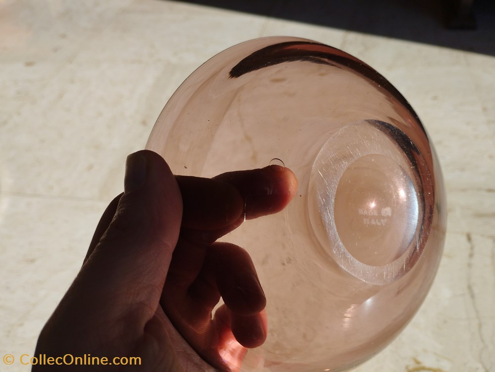 art antiquites verrerie verre murano coupelle murano verre teinte dans la masse