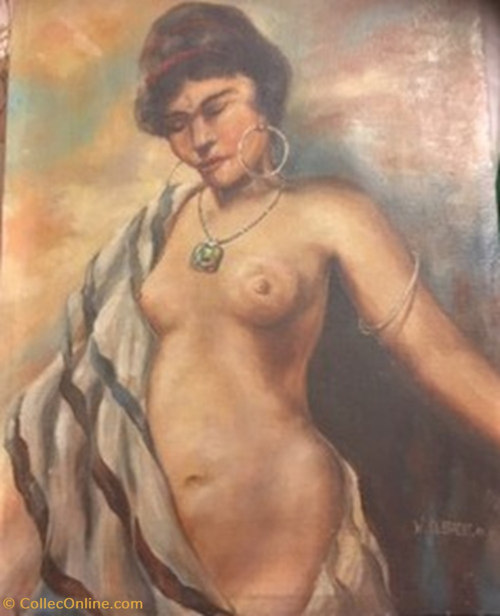 art antiquites peintures dessins 1949 nu de bohemienne