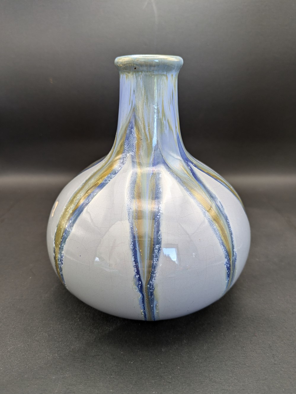 Grès émaillé - Soliflore Bruyn Art déco antiquites ceramiques poteries gres emaille soliflore bruyn art deco