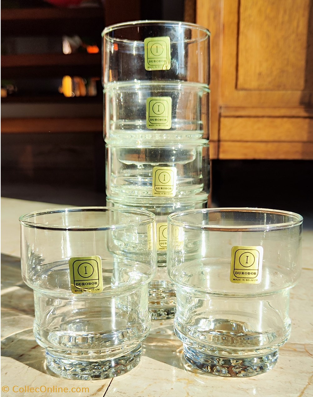 art antiquites verre verres a eau durobor neuf lot de 6