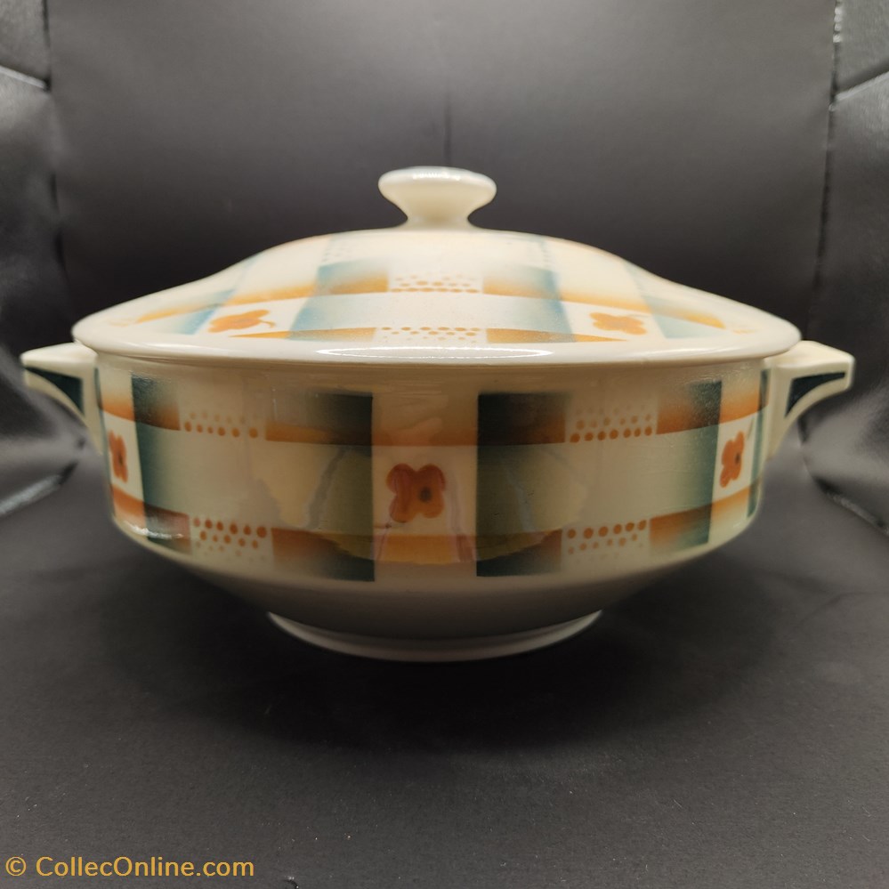 art antiquites ceramiques poteries ceramique soupiere k g luneville modele villa