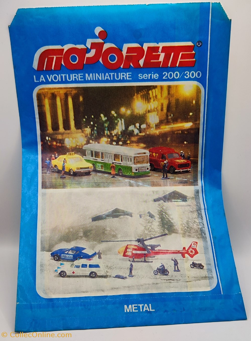 modeles reduits voitures majorette sachet papier de magasin x2