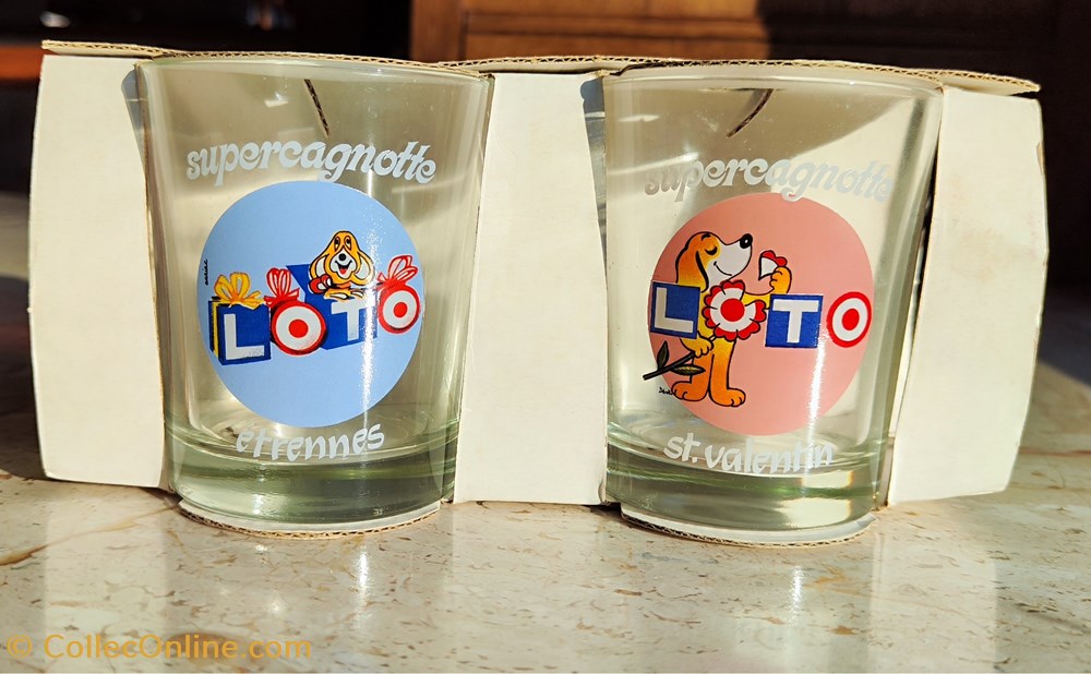 Loto - 4 verres Supercagnottes MIB objets publicitaires loto 4 verres supercagnottes mib