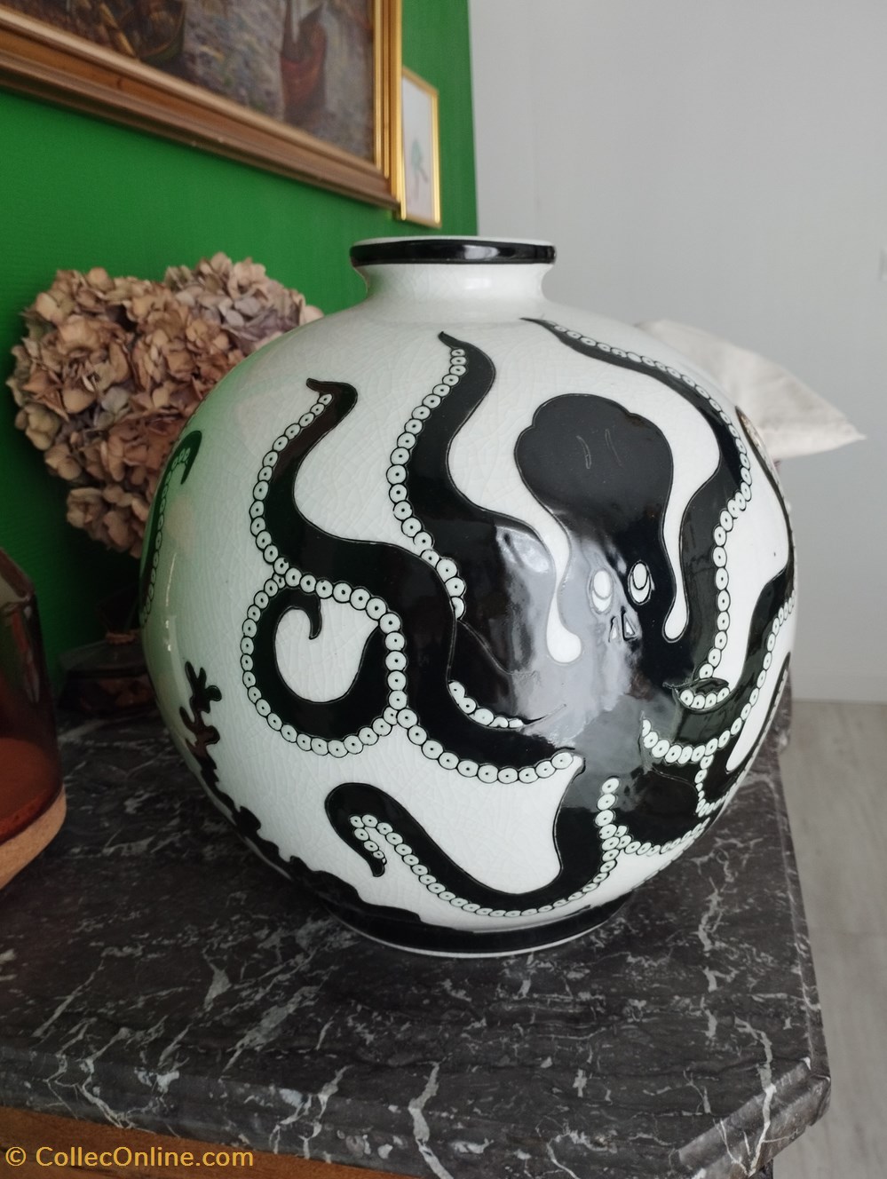 art antiquites ceramiques poteries benelux ceramique vase keralouve pieuvre boule