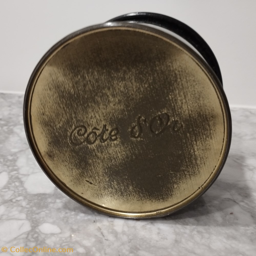 Boite métal circulaire Côte d'Or 3 objets publicitaires boite metal circulaire cote or