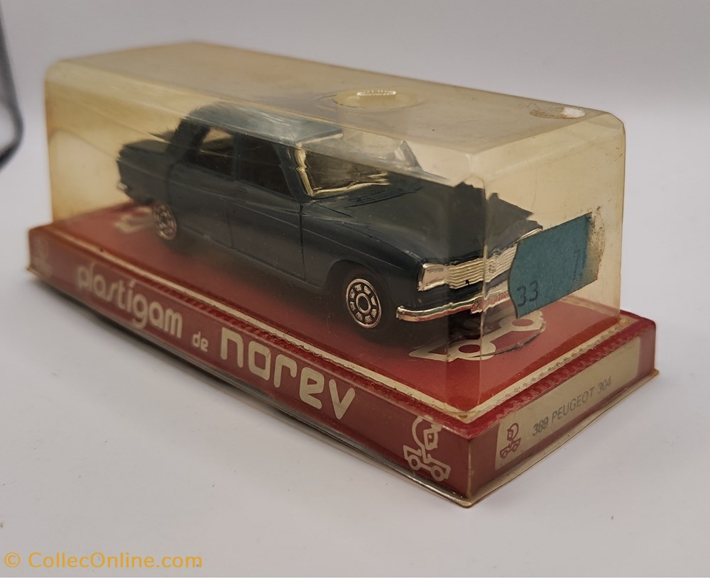 modeles reduits voitures norev plastigam peugeot 304 bleu fonce