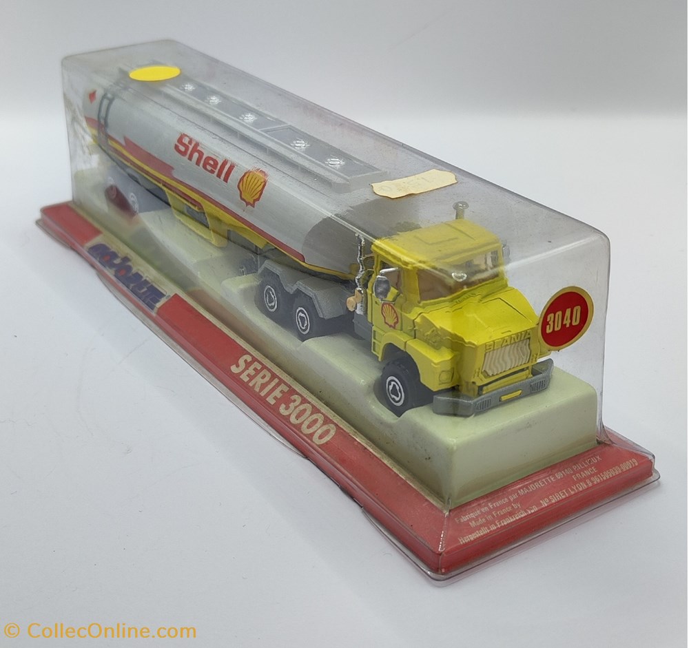 Majorette 3000 - Scania semi citerne Shell 2 modeles reduits voitures majorette 3000 scania semi citerne shell