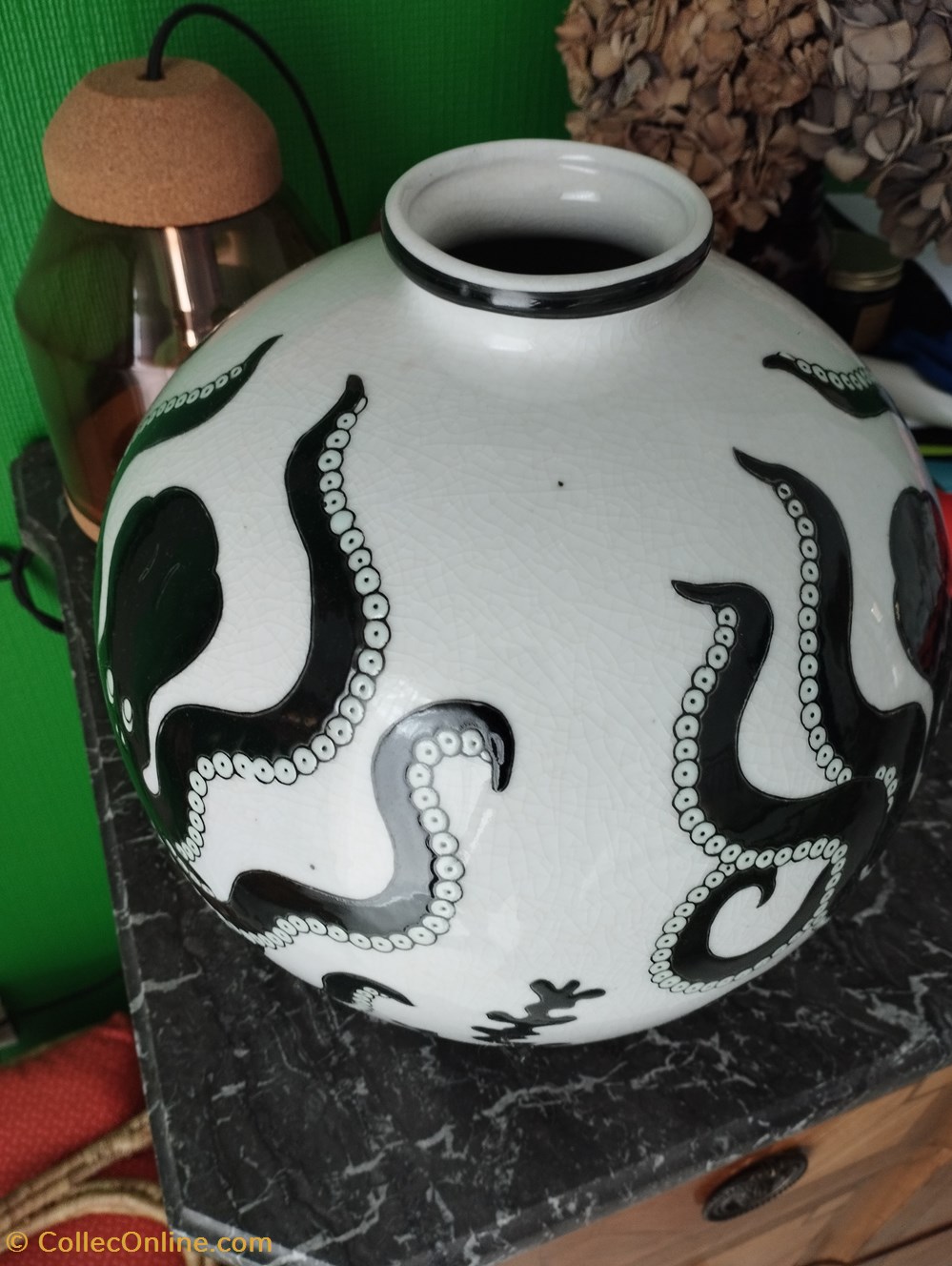 art antiquites ceramiques poteries benelux ceramique vase keralouve pieuvre boule
