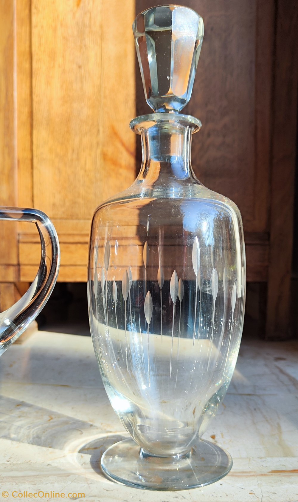 Verre cristalin - Service à boisson années 60 décor ciselé 3 art antiquites verre cristalin service a boisson annees 60 decor cisele