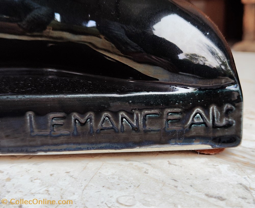 art antiquites ceramique naturalisme lemanceau renard a affut noir