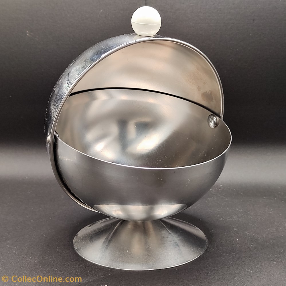 Métal inox - Sucrier Guy Degrenne art antiquites metal inox sucrier guy degrenne