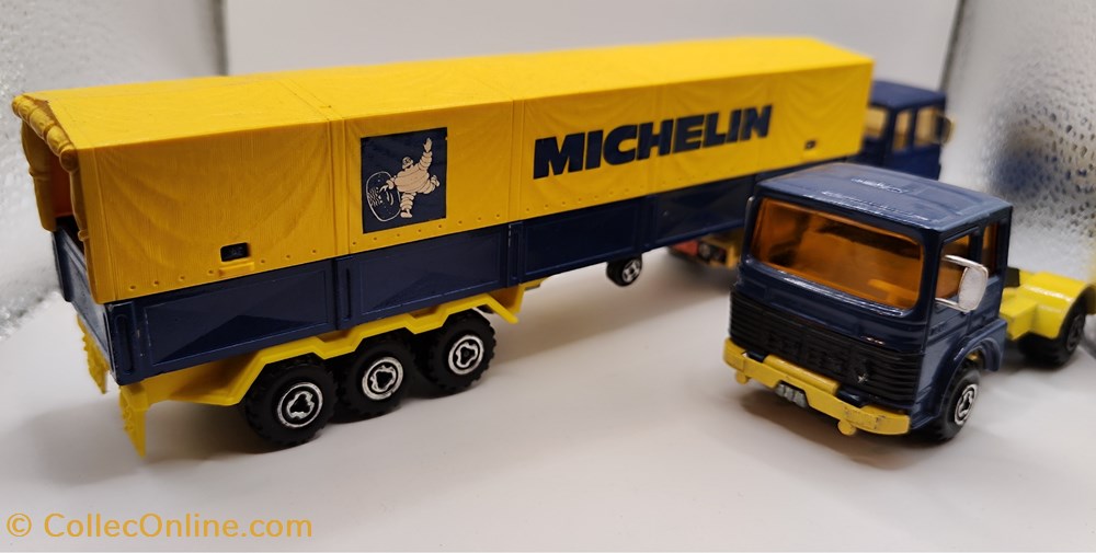 Majorette 3000 - Semi remorque bâché Michelin modeles reduits voitures majorette 3000 semi remorque bache michelin