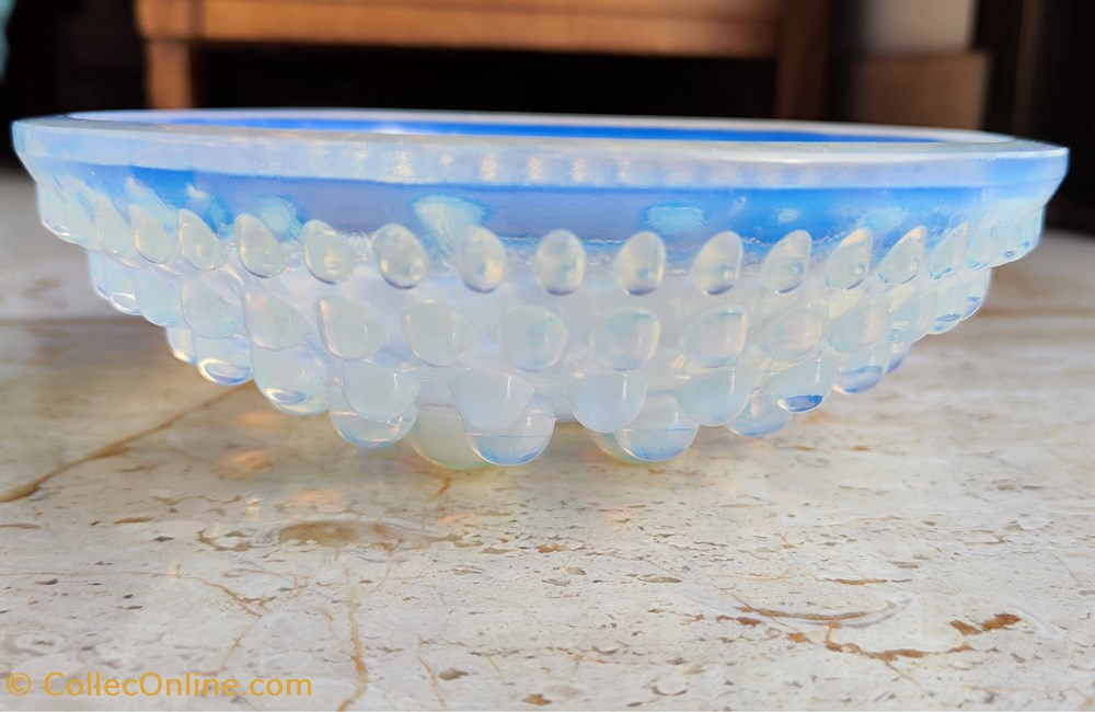 art antiquites verre opalescent coupe henri saumont