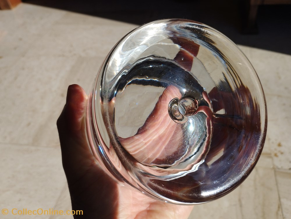Verre - Cendrier transparent 3 art antiquites verrerie verre cendrier transparent