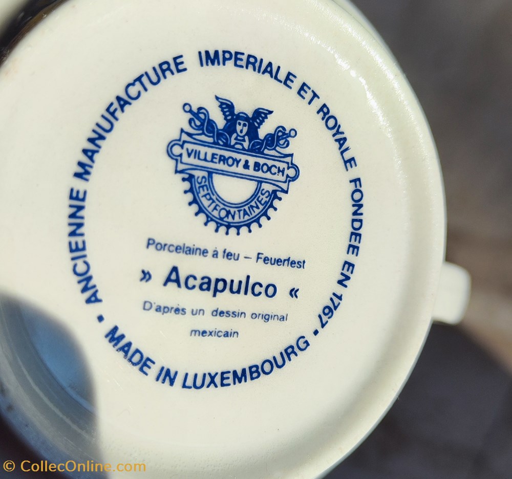 Porcelaine à feu - Service à café Villeroy & Boch modèle Acapulco 3 art antiquites porcelaine a feu service a cafe villeroy boch modele acapulco
