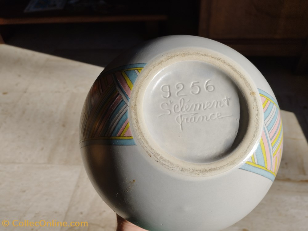art antiquites ceramiques poteries ceramique vase saint clement boule motifs memphis