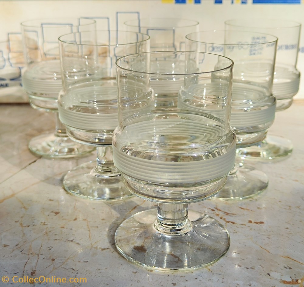Verre - Verres à eau et à vin Durobor en 2 boîtes de 6 2 art antiquites verre verres a eau et a vin durobor en 2 boites de 6