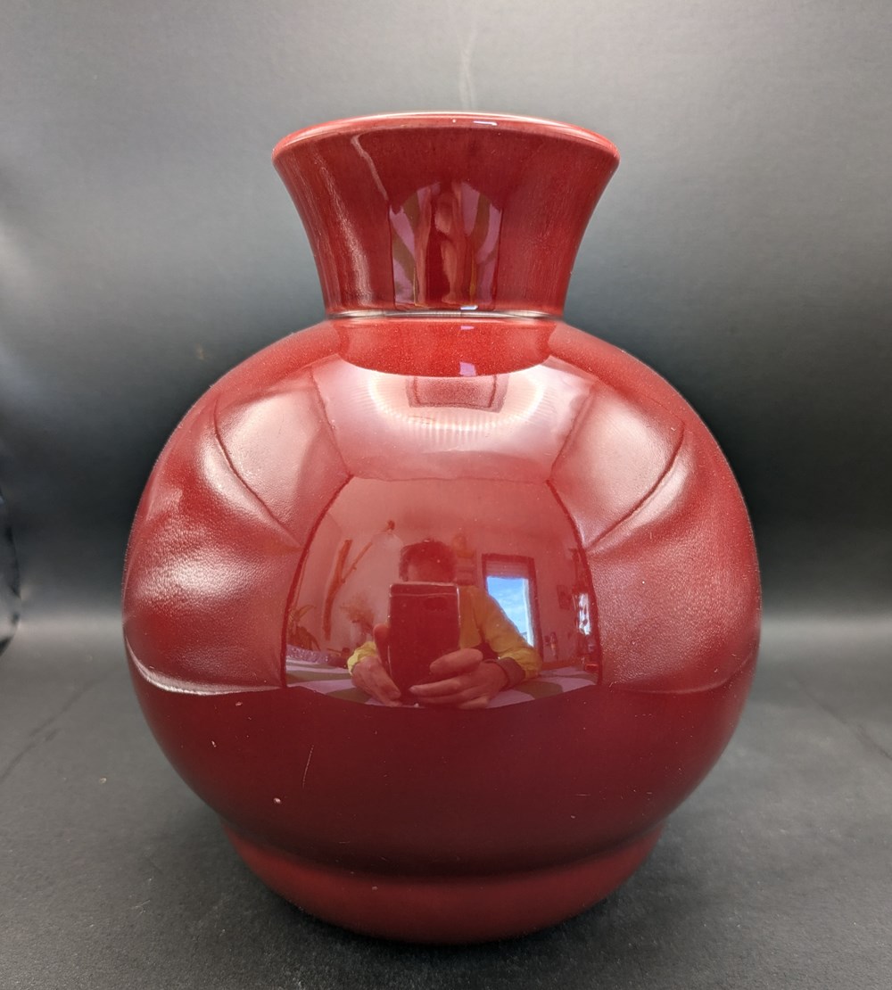 art antiquites ceramique vase paul millet sevres rouge