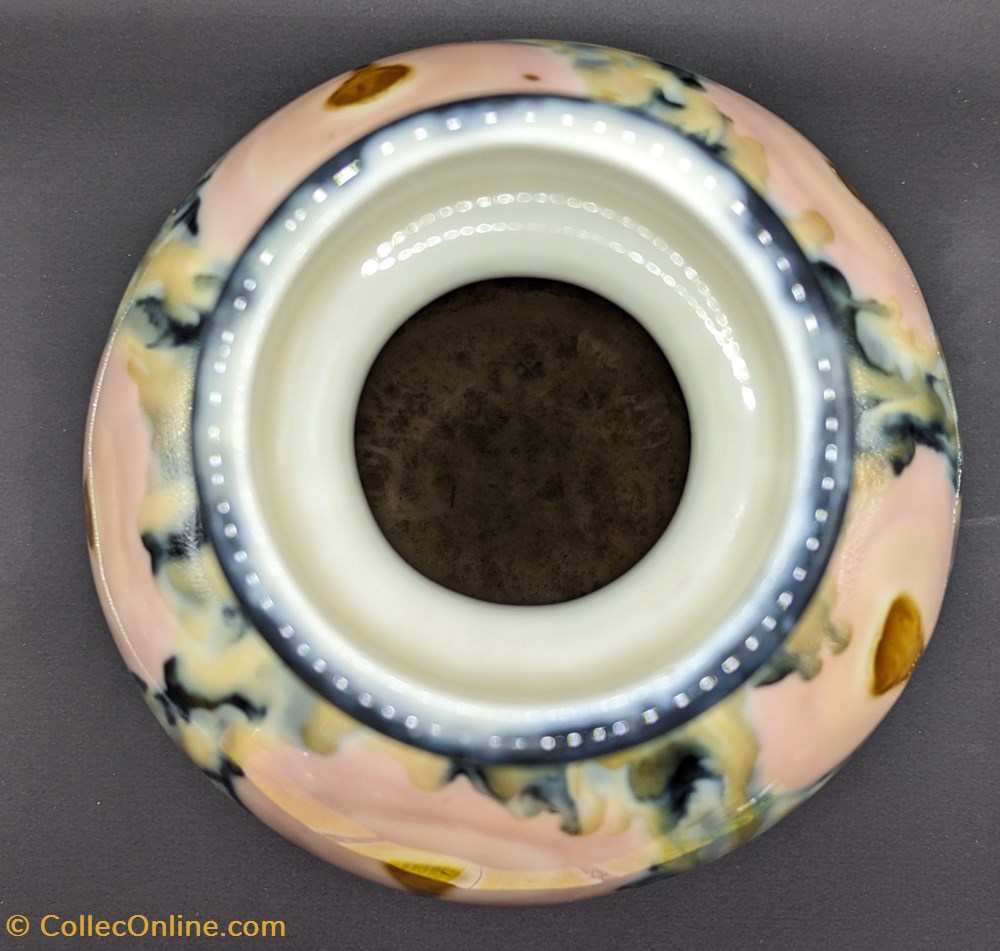 art antiquites porcelaine limoges vase camille tharaud a decor nacre rose marron