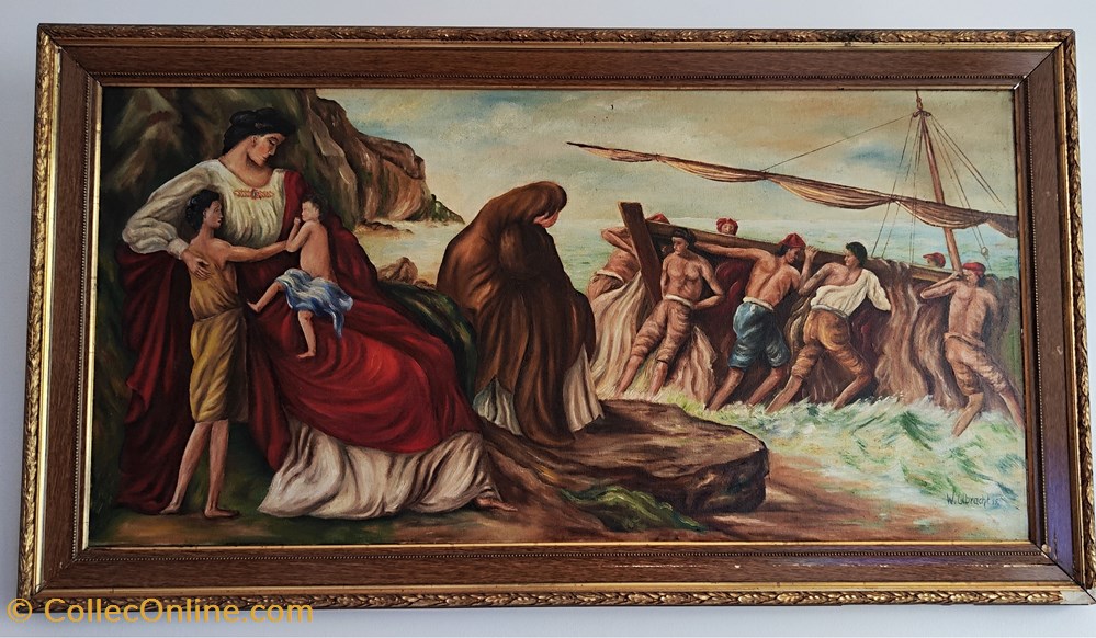 art antiquites peintures dessins 1949 la protectrice des orphelins maritimes