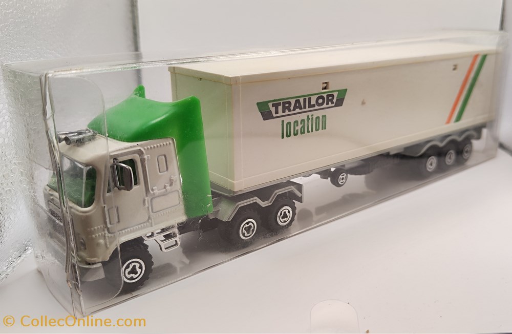 Majorette Majopub - Semi remorque porte container Trailor Location modeles reduits voitures majorette majopub semi remorque porte container trailor location