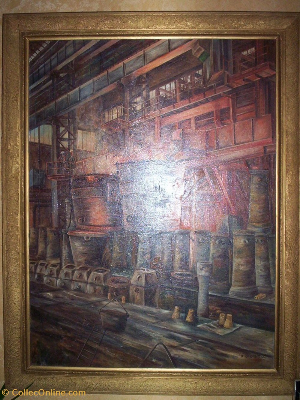 1965 - Leffrinckoucke, le chaudron de l'usine des dunes art antiquites peintures dessins 1965 leffrinckoucke le chaudron de usine des dunes