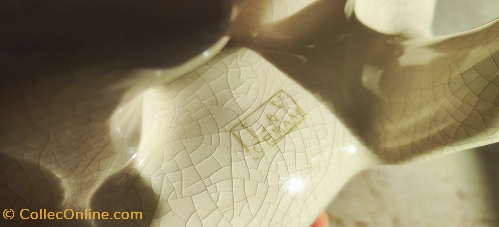 art antiquites ceramiques poteries ceramique craquele naturalisme ours l v ceram