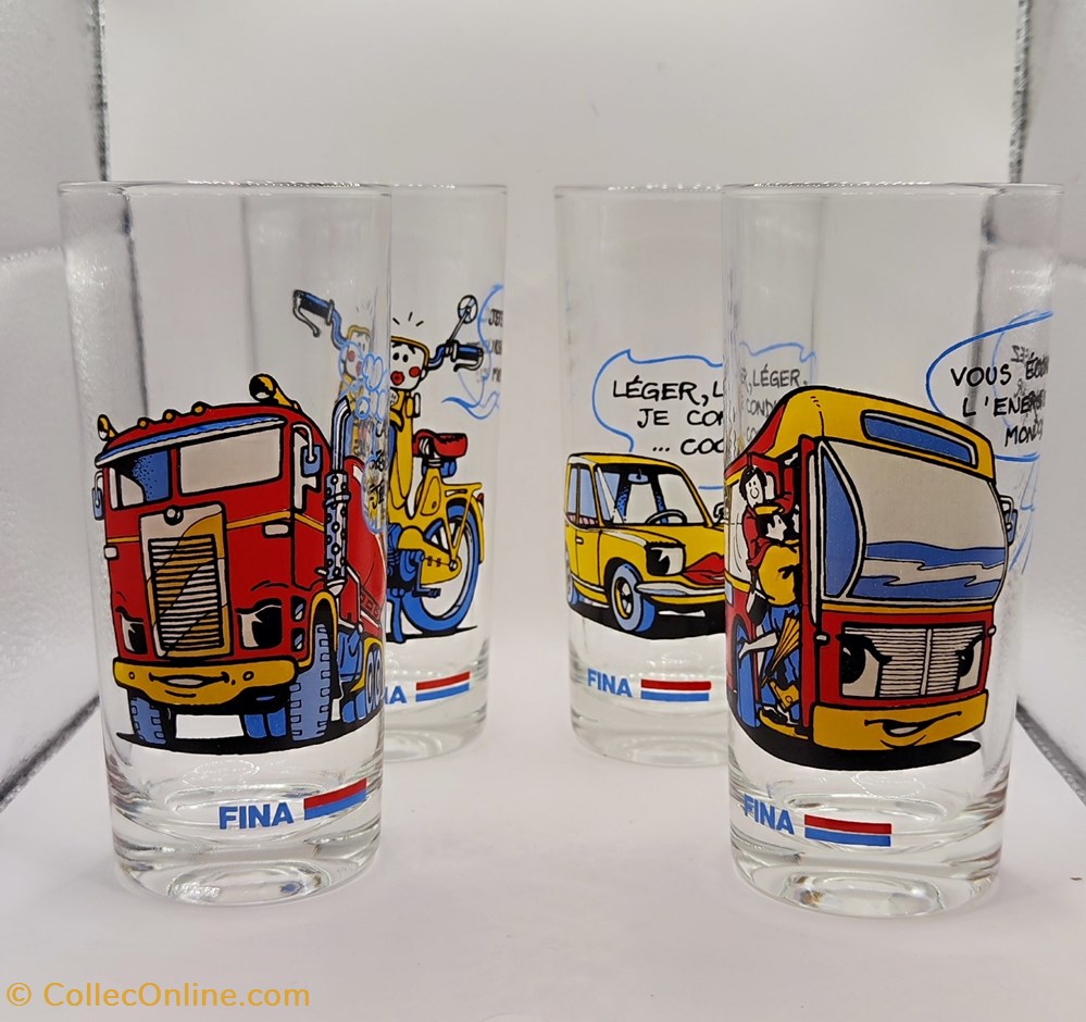 Fina - 4 verres droits 25cl modeles reduits voitures fina 4 verres droits 25cl